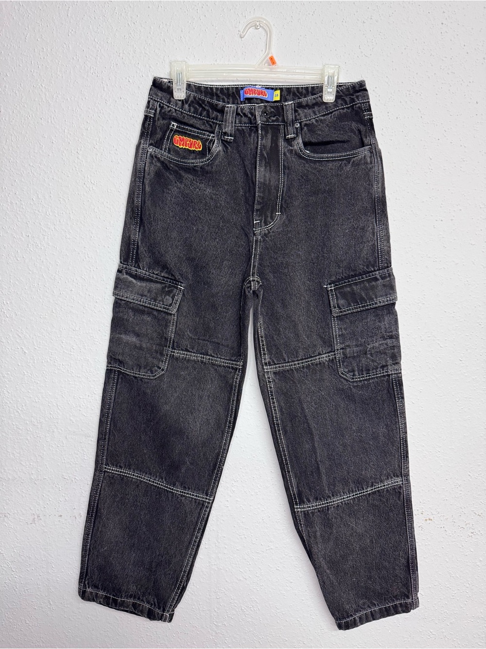 Gymboree Charcoal Black Cargo Pants with Patch Detail